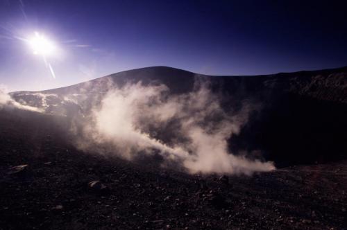 Eolie Island, Sicily, Italy: Vulcano - thermal activity on top of the volcano