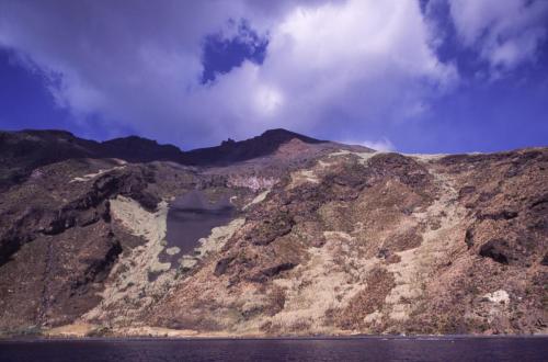 Eolie Islands, Sicily, Italy: Stromboli -  the isle as seen from the water