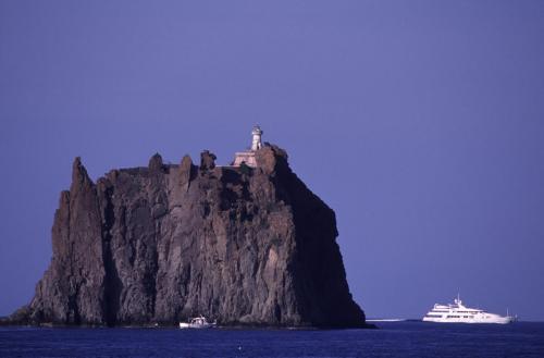 Eolie Islands, Sicily, Italy: Stromboli -  the rock of Strombolicchio