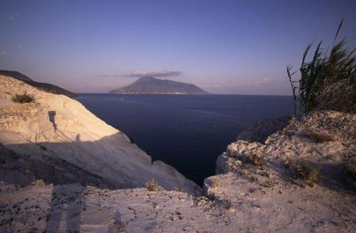 Eolie Island, Sicily:  Lipari -  view over Salina