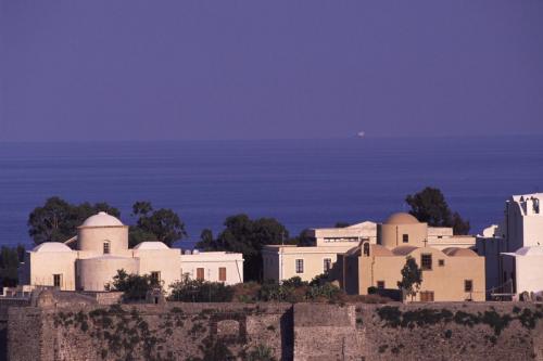 Eolie Island, Sicily, ITALY: Lipari - view over the Castello