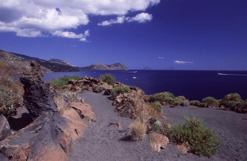 Eolie Island, Sicily, Italy: Vulcano - "Valle dei Mostri" black beach